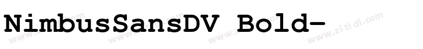 NimbusSansDV Bold字体转换